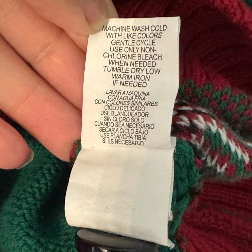 Festive Christmas Men's Sweater with Tie Design- Size XL